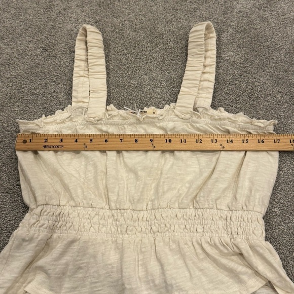 Marine Layer Dylan Smocked Tank in Antique White Size Medium 100% Cotton NWOT - Picture 7 of 9
